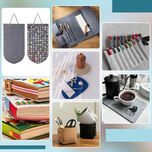 BENECREAT 118.1x15.7inch Felt Fabric Roll, Black, 2mm Thick - color: Black, size: 118x15.7 Inch