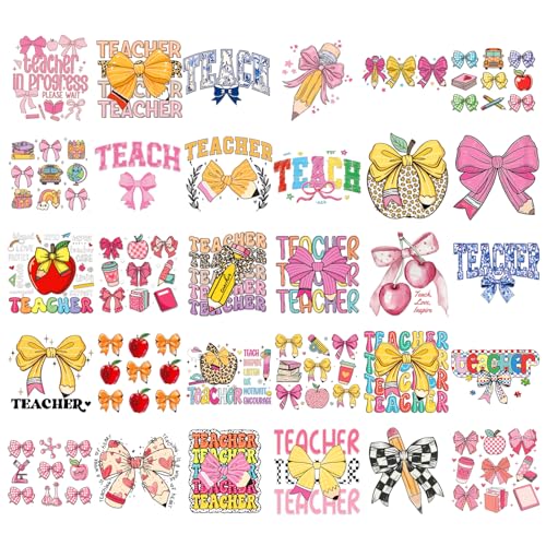 30 Pcs Teacher DTF Transfers Ready to Press - style: Teacher