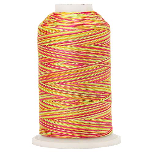 ThreadArt Multicolor Cotton Thread, 600M 40/3, Rainbow Brights 7734 - color: Rainbow Brights