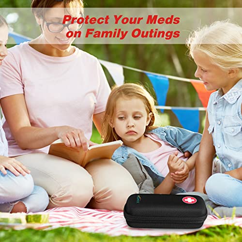 MEDMAX Epipen Medical Carrying Case Hard Shell EVA Travel Organizer Bag - color: Black