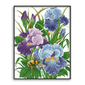 Rosyfoxes Cross Stitch Kits Stamped Full Range of Embroidery Starter Kits for Adult DIY- Printed kit Iris 2 (Printed) 11ct 3-Strands 20.9×26 inches - color: printed kit Iris 2(printed)11ct 3-strands 20.9×26 inches