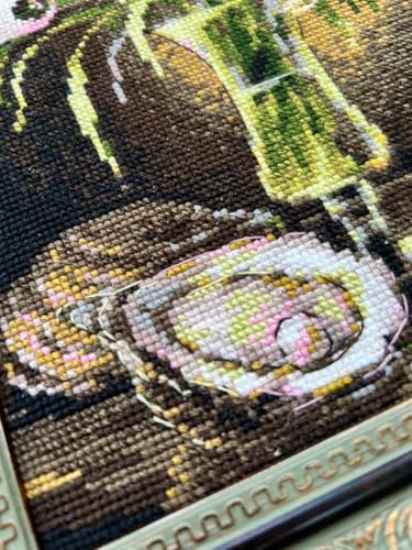 RIOLIS 2267 Calla Lilies and Oyster Counted Cross Stitch Kit 6 x 8.25 in - style: Calla Lilies and Oyster 2267