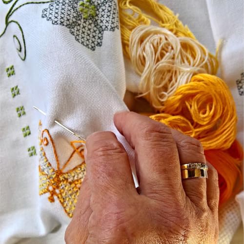 12 Skeins Orange Gradient Embroidery Thread Floss for Jewelry - color: Orange