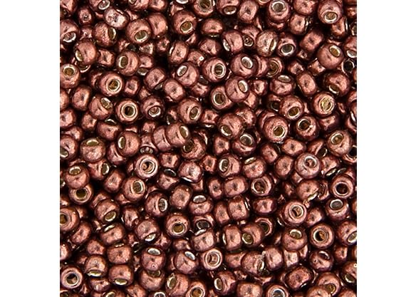 Miyuki Seed Bead 11/0 APX.22g - Galvanized Duracoat Dark Mauve Japanese Glass Seed Beads - color: Dark Mauve