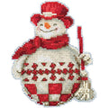 Nordic Snowman Counted Cross Stitch Ornament Kit Mill Hill 2019 Jim Shore JS201916