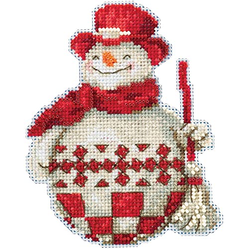 Nordic Snowman Counted Cross Stitch Ornament Kit Mill Hill 2019 Jim Shore JS201916