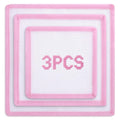 3PCS Pink Bound Needlepoint Canvas 18 Mesh Cotton Blank Canvas