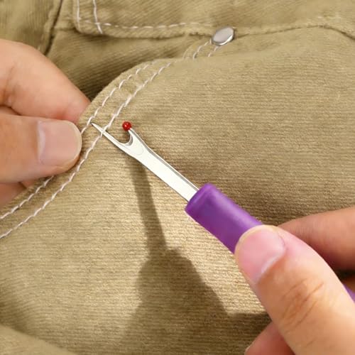 CllyCnny Seam Ripper, Seam Rippers for Sewing 2 Pcs, Measuring Tape, Thread Stitch Remover Tool for Hand Sewing, Knitting, Cross Stitching, Embroidery and Thread Removal