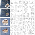 Water Soluble Embroidery Patterns, Stick and Stitch Paper for Sewing - style: highland cow 1250