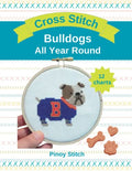 Mini Cross Stitch Pattern Bulldog: Counted Cross Stitch Dog Patterns for Every Month