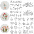 Water Soluble Embroidery Patterns, Stick and Stitch Paper for Sewing - style: mushroom 1251