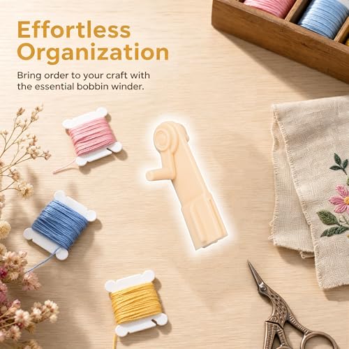 2 Pcs Floss Bobbin Winder Embroidery Thread Winder for Sewing Portable Embroidery Floss Bobbin Winder for Crafting DIY Making Sewing Machine Accessories