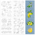 Peacoblue Lemon Stick and Stitch Embroidery Patterns, Water Soluble - color: Lemon