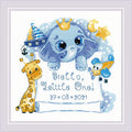 RIOLIS 1935 Hello, Little One! Boy Counted Cross Stitch Kit 6 x 6 in - style: Hello, Little One! (for a boy) 1935
