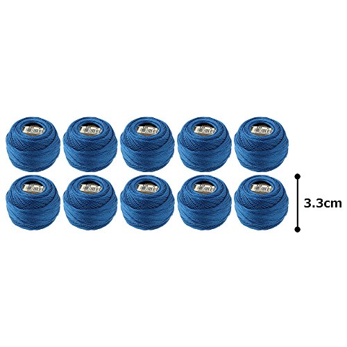 DMC Pearl Cotton Balls, Size 8, Dark Blue - color: Dark Blue, style: 8 Thread Count