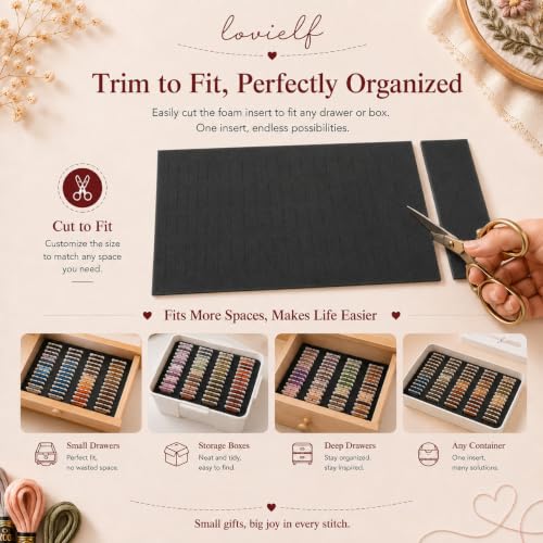 Embroidery bobbins Drawers Foam Inserts (2 pcs (Set A))
