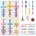 INFUNLY 6Pcs DIY Cross Stitch Bookmark Kit for Book Lovers Beginners - style: Cross
