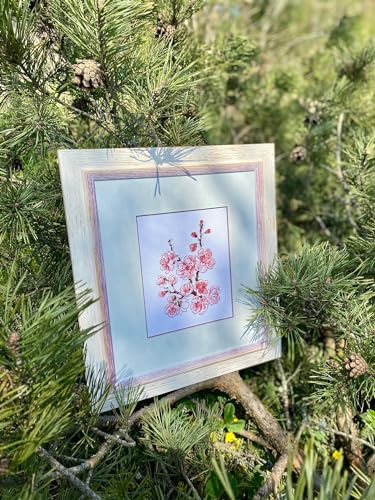 RIOLIS 1818 Branch of Sakura Counted Cross Stitch Kit 5 x 6.25 in - style: The Branch of Sakura 1818