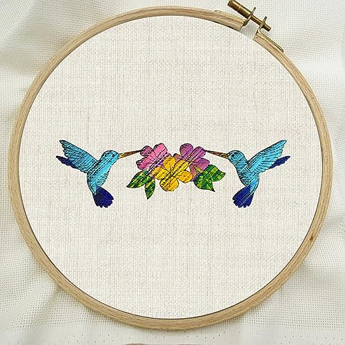 BENECREAT 4Sheets 18Pcs Water Soluble Embroidery, 11.7x8.3inch Birds and Flowers Pattern Transfers Water Soluble Stabilizer for Embroidery Stick and Stitch Embroidery Designs - color: Birds and Flowers