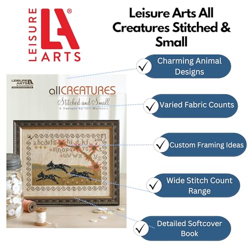 All Creatures Stitched & Small: 6 Cross Stitch Designs by Lori Markovic