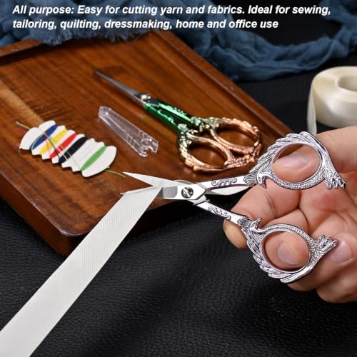 YOUGUOM Needlepoint Scissors, Small Embroidery Scissors with Cover - color: Purple