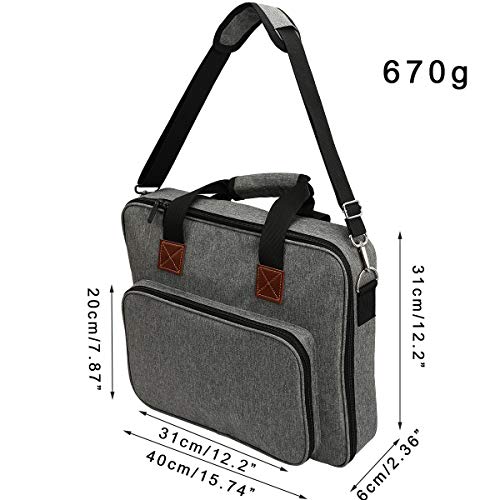 Embroidery Project Bag, Embroidery Kits Storage Bag,Multifunctional Bag for Crochet Hooks Embroidery Floss Organizer String Bracelet Kit Sewing Thread Accessories - color: Grey