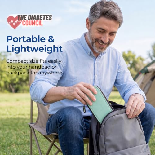 AUVON Lightweight Insulin Cooler Travel Case, 3-Layer Thickened Insulation - color: Light Green