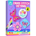 KRAFUN Butterfly & Flower Cross Stitch Kit for Kids Age 5+ - color: Butterfly