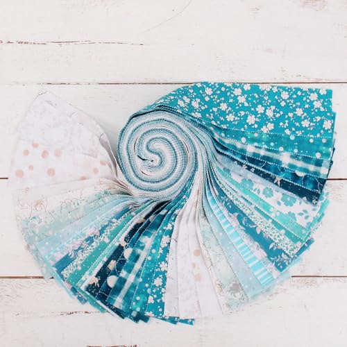 Threadart Vintage Aqua Hatch Cotton Quilting Fabric - 10 Yard Cut - color: Aqua Hatch, size: 10 YARD