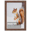 Rustic Walnut 9x13 Frame - Single Frame, 9 x 13 Poster Frame for Artwork, Puzzles, Photos and Movie Posters Picture Frames - size: 9" x 13"
