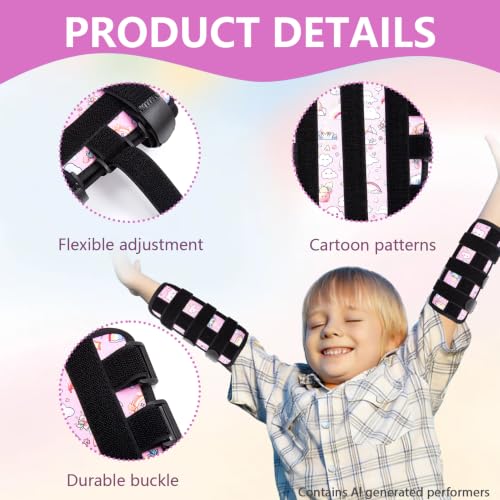 2PCS Thumb Sucking Guard, Thumb Guard for Thumb Sucking(Cloud & Rainbow) - color: Pink Clouds and Rainbows