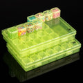 Mr. Pen- Bead Storage Containers, 28 Grids, 2 Pack, Transparent Green - color: Transparent Green, size: 2 Pack-56 Pcs(6.8"x4.4"x1")