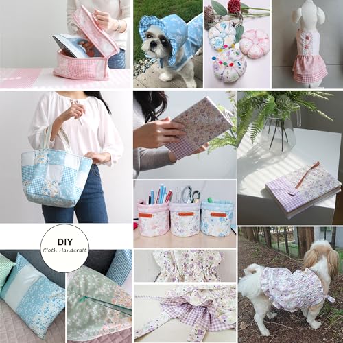 Nodsaw 42pcs 5x5 Fabric Squares, Soft Baby Charm Pack for Quilting 5 inch - color: Pastel Fabric