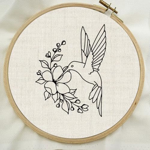 FREEBLOSS 48Pcs Water Soluble Embroidery Patterns Hand Sewing Stabilizer Embroidery Stickers Birds Theme Water Soluble Stabilizer for Clothing Repair 4 Sheets