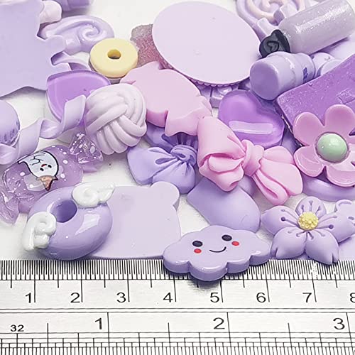 Chenkou Craft 50pcs Lots Mix Assorted Purple Craft DIY Flatbacks Resin Flat Back Buttons Scrapbooking (Purple) - color: Purple
