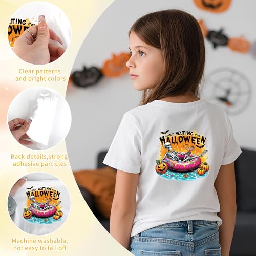 20 Sheets Halloween Iron on Transfers for T-Shirts - color: Colorful