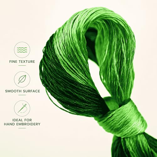 Natural 100% Silk Thread, Handmade Embroidery Thread Silk Floss 7 Colors 110m Each (90) - color: 90