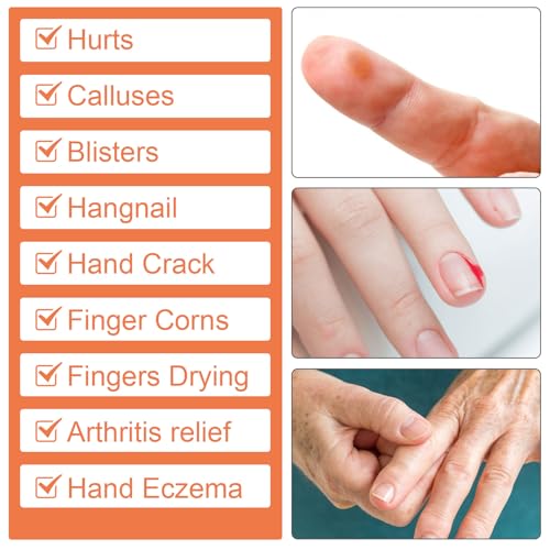 PAGOW 10pcs Gel Finger Support Protector Caps Gloves,Gel Finger Cots/Covers - color: [10pcs Long] Small, Beige
