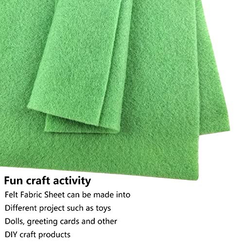 Jtnohx Soft Felt Fabric Flexible Craft Felt Sheets Light Green 6" 20Pcs - color: Light Green