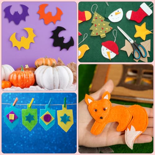 NACHLYNN 11Pcs Self Adhesive Felt Fabric Sheets 7"x11.5" /18x29cm Sticky Back Felt Fabric for Crafts Art Project DIY Sewing Patchwork Decoration (Colorful) - color: Colorful