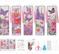 5 Pack Flower Butterfly Cross Stitch Bookmark Kits for Adult Beginners - color: butterfly and flowers