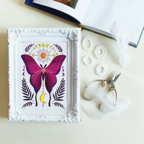 BENECREAT 4Sheets 19Pcs Mystic Butterfly Water Soluble Embroidery, 11.7x8.3inch Stick and Stitch Embroidery Paper Stabilizer Water Soluble Hand Sewing for Shirts, Coats, Bags - color: Mystic Butterfly