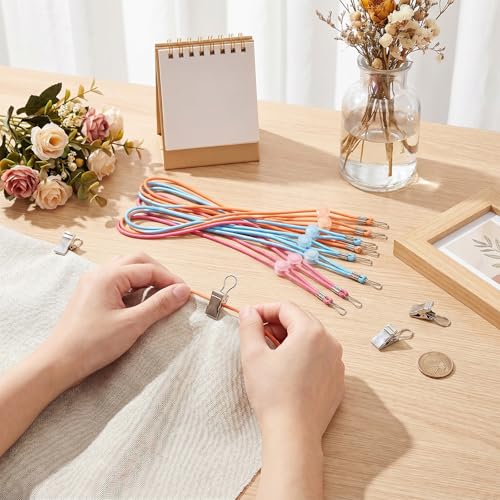 24Pcs Cross Stitch Side Tension Clips, Elastic Cross Stitch Frame Slips, Adjustable Fabric Fastening Clip for Embroidery Fabric