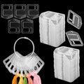 53 Pcs Clear Acrylic Embroidery Floss Drops,Hinged Ring Thread Bobbins for Cross Stitch Sewing,Organizers for Thread Storage DIY Craft Supplies(Style B) - size: Size B