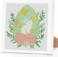 Tiwabb Easter Egg Stamped Cross Stitch Kits for Adults Beginners with Frame - color: Easter Cross Stitch with Frame