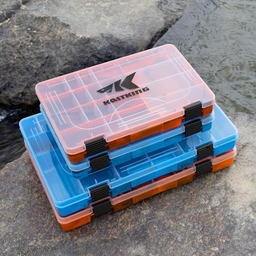 KastKing Utility Tackle Boxes, 3600 and 3700 Fishing Tackle Trays - color: Orange Camouflage, size: 3700(4Pack)