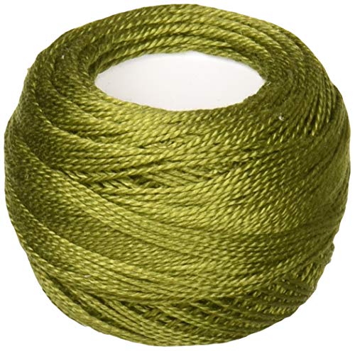 DMC Pearl Cotton Ball Size 8 87yd, Avocado Green