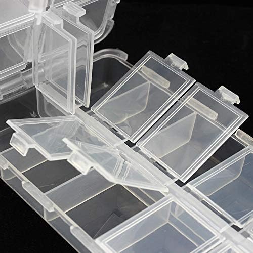 Premium 20 Compartments Tackle Boxes, Tackle Utility Boxes, Plastic Box Storage Organizer Box Adjustable, Fishing Tackle Storage Box Organizer