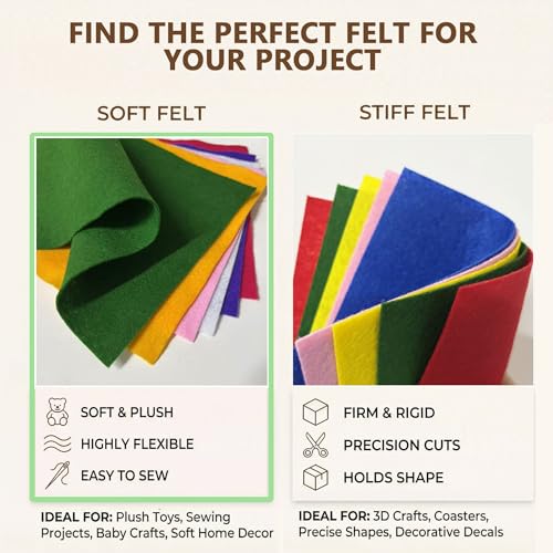 Soft Emerald Green Felt Fabric Sheets for Craft 8" X 12" 20 Pcs 1.6mm Thick - color: Emerald Green