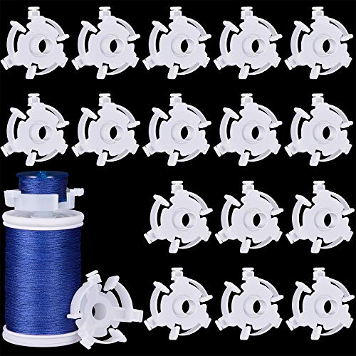 WILLBOND 25 Pieces Bobbin Holder Sewing Clips Tool for Spools of Thread
